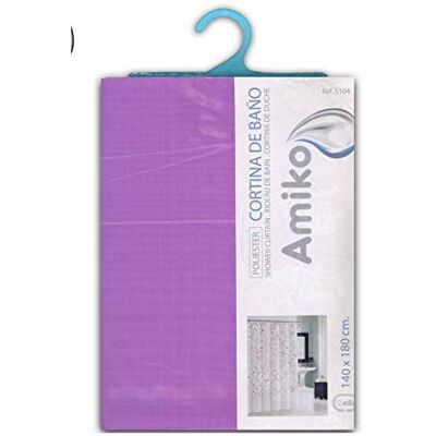 Amiko KORTINA BAD POLIESTER 140X180CM MORADO Amiko KORTINA BAD POLIESTER 140X180CM MORADO