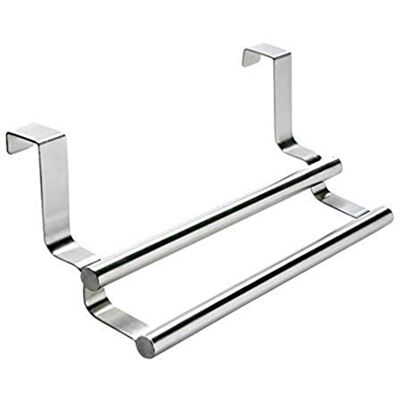 Wenko 79172100 Handduksskena för överdörr, två 2 skenor, metall rostfritt stål, 23,5 x 11 x 9 cm, silvermatt Wenko 79172100 Handduksskena för överdörr, två 2 skenor, metall rostfritt stål, 23,5 x 11 x 9 cm, silvermatt
