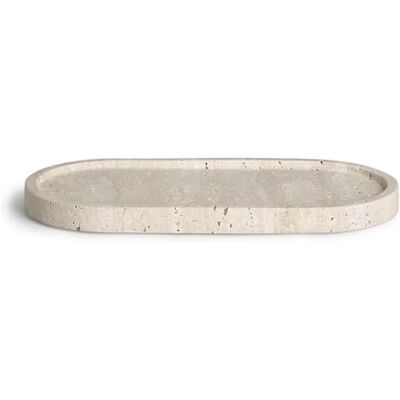 Möve Mås Travertine Grace bricka 30,5 x 15 x 2 cm av kalksten, beige Möve Mås Travertine Grace bricka 30,5 x 15 x 2 cm av kalksten, beige
