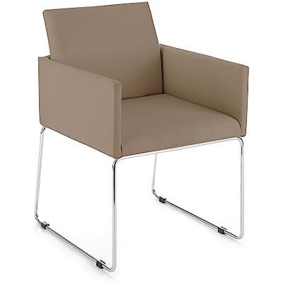 Wink Design Ellon Taupe Set med 2 armstödstolar, Tortorn, Krom, 55 x 60 x H80 cm Wink Design Ellon Taupe Set med 2 armstödstolar, Tortorn, Krom, 55 x 60 x H80 cm
