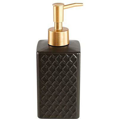 Lnvnoaua Vintage matt dusch tvåldispenser modern flytande bekväm keramik med pump av plast lotiondispenser flytande tvåldispenser schampodispenser diskmedelsdispenser duschgeldispenser (svart) Lnvnoaua Vintage matt dusch tvåldispenser modern flytande bekväm keramik med pump av plast lotiondispenser flytande tvåldispenser schampodispenser diskmedelsdispenser duschgeldispenser (svart)
