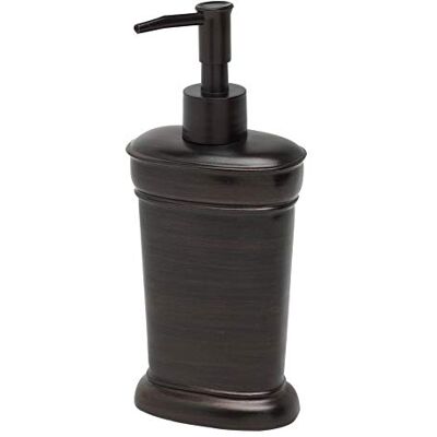 Zenna Home Marion India Ink Bathroom Soap Dispenser with Modern Resin Design, Lotion Dispenser with Pump for Bathroom Decor, Bronze Zenna Home Marion India Ink Bathroom Soap Dispenser with Modern Resin Design, Lotion Dispenser with Pump for Bathroom Decor, Bronze