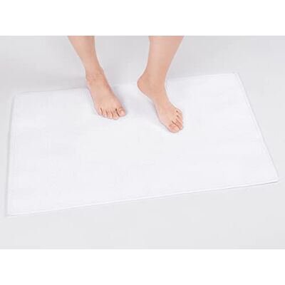 Cotton Paradise Bomull paradis badmatta för badrum, 20 x 34 tum 100% bomull halkfri badmatta matta, mjuk absorberande maskin tvättbar, vit badrumsmatta Cotton Paradise Bomull paradis badmatta för badrum, 20 x 34 tum 100% bomull halkfri badmatta matta, mjuk absorberande maskin tvättbar, vit badrumsmatta