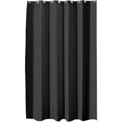 InterDesign iDesign Duschdraperi, 180 cm x 200 cm, Svart InterDesign iDesign Duschdraperi, 180 cm x 200 cm, Svart