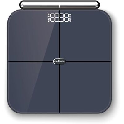 Medisana BS 850 connect kroppsanalysvåg med hand, kroppsvåg med 8 elektroder, mäter vikt, kroppsfett, muskelmassa etc., personvåg med app-anslutning Medisana BS 850 connect kroppsanalysvåg med hand, kroppsvåg med 8 elektroder, mäter vikt, kroppsfett, muskelmassa etc., personvåg med app-anslutning