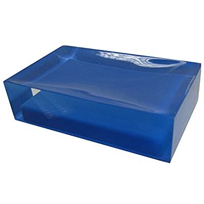 Gedy Auckland tvål, mått och vikt: 3 x 11 x 7 cm & 0,15 kg, solid tvålskål av högkvalitativ, transparent harts, blå yta, R&S-design, handgjord, 2 års garanti, unik Gedy Auckland tvål, mått och vikt: 3 x 11 x 7 cm & 0,15 kg, solid tvålskål av högkvalitativ, transparent harts, blå yta, R&S-design, handgjord, 2 års garanti, unik