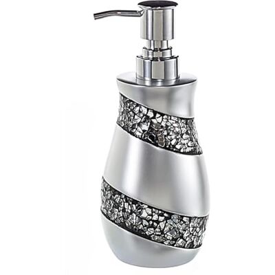 Creative Silver Mosaic Liquid Soap Dispenser for Bathroom Decorative Lotion Dispenser Bling Countertop Soap Dispenser for Liquid Soap and Lotion with Durable Metal Pump (Silver-Gray) Creative Silver Mosaic Liquid Soap Dispenser for Bathroom Decorative Lotion Dispenser Bling Countertop Soap Dispenser for Liquid Soap and Lotion with Durable Metal Pump (Silver-Gray)