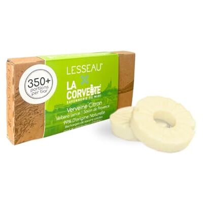 La Corvette Tvålrefill Verbena Citron Lesseau x Set med 2 doftande fasta påfyllningar, exklusivt format för dispenser naturlig tvål, 99% naturligt ursprung 350+ tvättar La Corvette Tvålrefill Verbena Citron Lesseau x Set med 2 doftande fasta påfyllningar, exklusivt format för dispenser naturlig tvål, 99% naturligt ursprung 350+ tvättar