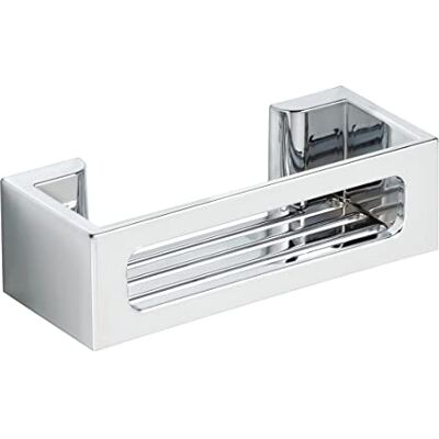 Wenko Turbo-Loc Bralia vägghylla, hylla av plast för fastsättning utan borrning, djup kupa för säker ställning av vårdprodukter, perfekt för badrum och dusch, 30 x 8,5 x 12 cm, krom, (ABS) Wenko Turbo-Loc Bralia vägghylla, hylla av plast för fastsättning utan borrning, djup kupa för säker ställning av vårdprodukter, perfekt för badrum och dusch, 30 x 8,5 x 12 cm, krom, (ABS)