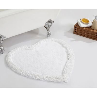 Better Trends Bättre trender 100% bomullsbadrumsmatta i Shaggy Border Collection ultramjuk, plysch, absorberande, tuftad badmatta, snabbtorkande, bra för bad, dusch, sovrum 76 cm hjärta, vit Better Trends Bättre trender 100% bomullsbadrumsmatta i Shaggy Border Collection ultramjuk, plysch, absorberande, tuftad badmatta, snabbtorkande, bra för bad, dusch, sovrum 76 cm hjärta, vit