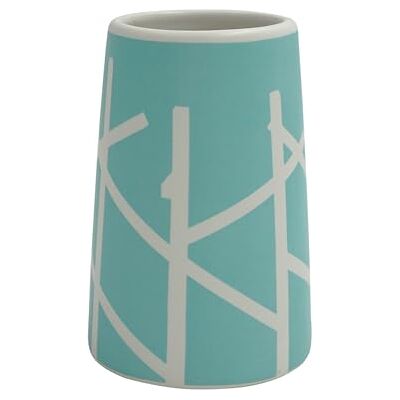 MSV VASO VIT OCH BLÅ TREE, Ø7,5 x 11 MSV VASO VIT OCH BLÅ TREE, Ø7,5 x 11