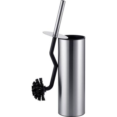 Relaxdays Toalettborste, toalettborste med kantrengörare, stänkskydd, hygienisk, toalettborste med hållare, rostfritt stål, silver Relaxdays Toalettborste, toalettborste med kantrengörare, stänkskydd, hygienisk, toalettborste med hållare, rostfritt stål, silver