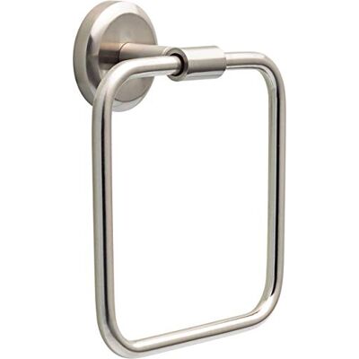 Delta Westdale (1-Pack) Hand Towel Holder SpotShield Brushed Nickel Towel Racks for Bathroom Wall Square Towel Ring Holder for Bath Towel Hanger for Kitchen, Bathroom Accessories WSD46-BN Delta Westdale (1-Pack) Hand Towel Holder SpotShield Brushed Nickel Towel Racks for Bathroom Wall Square Towel Ring Holder for Bath Towel Hanger for Kitchen, Bathroom Accessories WSD46-BN
