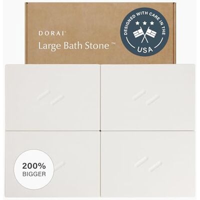 Dorai Home Stenbadmatta för badrum, stor, snabbtorkande, halkfri yta, justerbar design, 56,6 cm (L) x 80,3 cm (B) x 1,5 cm (H), sandsten Dorai Home Stenbadmatta för badrum, stor, snabbtorkande, halkfri yta, justerbar design, 56,6 cm (L) x 80,3 cm (B) x 1,5 cm (H), sandsten