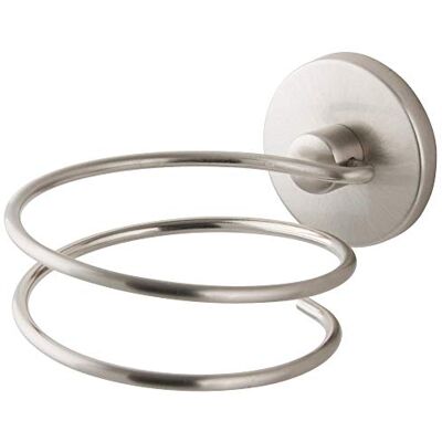 FACKELMANN FUSION, nickelpläterad hårtorkshållare, vägghållare (färg: silver), kvantitet: 1 styck FACKELMANN FUSION, nickelpläterad hårtorkshållare, vägghållare (färg: silver), kvantitet: 1 styck
