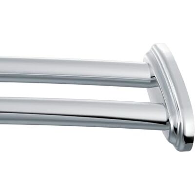 Moen DN2141CH 152 cm justerbar rostfritt stål dubbel böjd duschstång, krom Moen DN2141CH 152 cm justerbar rostfritt stål dubbel böjd duschstång, krom
