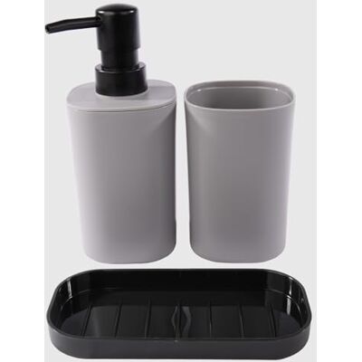 La Briantina 3-delat badrumsset – tvåldispenser, tandborsthållare och tvålskål – minimal, elegant och mångsidig design – 15 x 7,5 x 17,5 cm La Briantina 3-delat badrumsset – tvåldispenser, tandborsthållare och tvålskål – minimal, elegant och mångsidig design – 15 x 7,5 x 17,5 cm