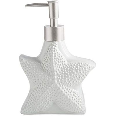 Mathew O keramisk lindring sjöstjärnor/skal tvåldispenser tvålflaska lotionflaska med pump Mathew O keramisk lindring sjöstjärnor/skal tvåldispenser tvålflaska lotionflaska med pump