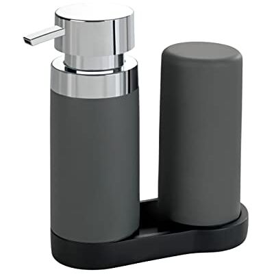 Wenko Easy-Squeeze tvättstation, diskmedelsdispenser och dispenser för flytande tvål, grå, 250 ml, 15 x 18 x 7 cm Wenko Easy-Squeeze tvättstation, diskmedelsdispenser och dispenser för flytande tvål, grå, 250 ml, 15 x 18 x 7 cm