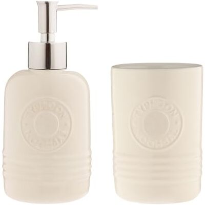Typhoon Living Cream 500 ml dispenser och 600 ml dricksglas set Typhoon Living Cream 500 ml dispenser och 600 ml dricksglas set