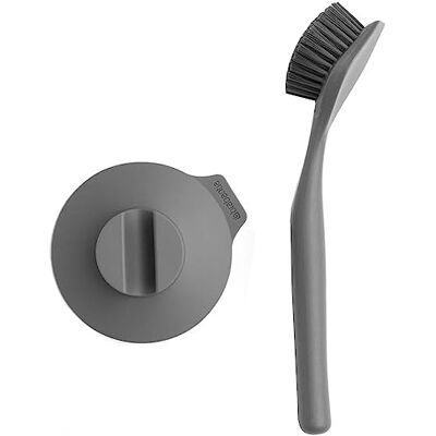 Brabantia Spülbürste, Polyester, Diskborste med Sugproppshållare, Dark Grey Brabantia Spülbürste, Polyester, Diskborste med Sugproppshållare, Dark Grey