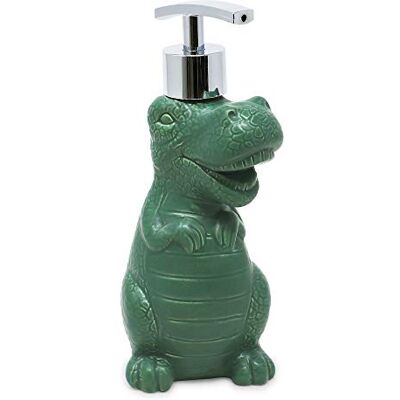 Isaac Jacobs grön keramisk dinosaurie, flytande tvålpump/lotiondispenser med krom metallpump (rymmer upp till 350 ml) – perfekt för badrum, köksbänk, badtillbehör (grön) Isaac Jacobs grön keramisk dinosaurie, flytande tvålpump/lotiondispenser med krom metallpump (rymmer upp till 350 ml) – perfekt för badrum, köksbänk, badtillbehör (grön)