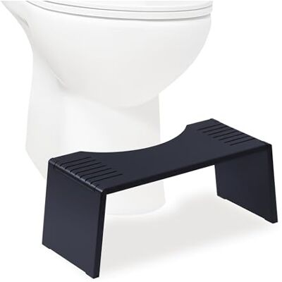 Relaxdays vikbar toalettpall i bambu för vuxna, halkfri, 19 x 43,5 x 20 cm, svart Relaxdays vikbar toalettpall i bambu för vuxna, halkfri, 19 x 43,5 x 20 cm, svart