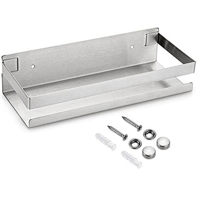 OwnMy 10 Inch Bathroom Shower Shelf Stainless Steel Bath Kitchen Basket Shower Caddy Rack, Rust Proof Metal Bathroom Storage Floating Shelves Wall Mounted Shower Corner Rectangular Shelf (Silver) OwnMy 10 Inch Bathroom Shower Shelf Stainless Steel Bath Kitchen Basket Shower Caddy Rack, Rust Proof Metal Bathroom Storage Floating Shelves Wall Mounted Shower Corner Rectangular Shelf (Silver)