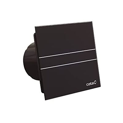 CATA E-100 BK luftdragare för badrum E-serien methacrylate timer svart glasfront timer energiklass B tyst badrumsdragare 15 cm bred CATA E-100 BK luftdragare för badrum E-serien methacrylate timer svart glasfront timer energiklass B tyst badrumsdragare 15 cm bred