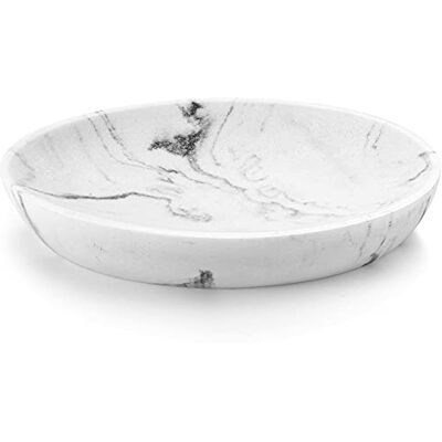 Luxspire Soap Dish Tray, Resin and Grit Mixed Soap Holder Container Box, Marble Pattern Oval Soap Plate, Sponge Dish Tray for Bathroom Shower, Kitchen Sink, Drainer Shower Gravel White Luxspire Soap Dish Tray, Resin and Grit Mixed Soap Holder Container Box, Marble Pattern Oval Soap Plate, Sponge Dish Tray for Bathroom Shower, Kitchen Sink, Drainer Shower Gravel White