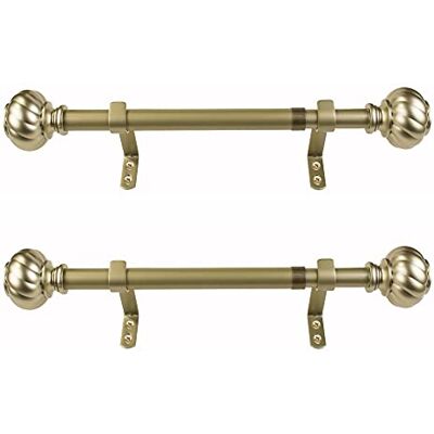 Decopolitan gardinstång, legerat stål, ljust guld, 30 till 50 cm Decopolitan gardinstång, legerat stål, ljust guld, 30 till 50 cm