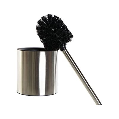 DKD Home Decor Toalettborste - Stål Plast - Silver - 10,5x10,5x37 cm - Toalettborste DKD Home Decor Toalettborste - Stål Plast - Silver - 10,5x10,5x37 cm - Toalettborste