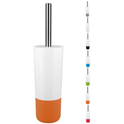 Spirella Toalettborste 'Moji' Hög Kvalitet med Hygienisk Behållare Vit/Orange Spirella Toalettborste 'Moji' Hög Kvalitet med Hygienisk Behållare Vit/Orange