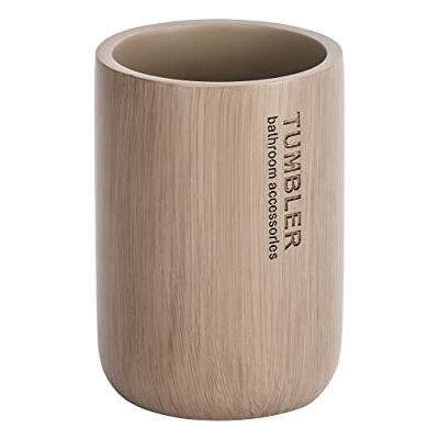 Wenko Tandborstkopp Palo Taupe – tandborsthållare för tandborste och tandkräm, polyharts, 7,5 x 11,5 x 7,5 cm, brungrå Wenko Tandborstkopp Palo Taupe – tandborsthållare för tandborste och tandkräm, polyharts, 7,5 x 11,5 x 7,5 cm, brungrå