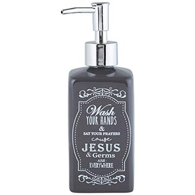 Autom Creative Brands flytande tvåldispenser, keramik, Jesus och bakterier, 295 ml Autom Creative Brands flytande tvåldispenser, keramik, Jesus och bakterier, 295 ml