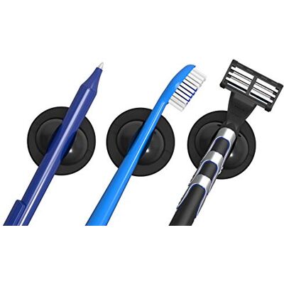 Schneider Klick-Fix universalhållare (självhäftande hållare för tandborstar, kablar, pennor och mycket mer. upp till max. 150 g) set om 5, svart Schneider Klick-Fix universalhållare (självhäftande hållare för tandborstar, kablar, pennor och mycket mer. upp till max. 150 g) set om 5, svart