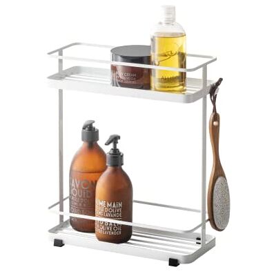 YAMAZAKI Tower, badtillbehör badrum dusch förvaringshållare, Caddy hylla Organizer, legerat stål, vit, 28 x 12 x 33,5 cm (L x B x H) YAMAZAKI Tower, badtillbehör badrum dusch förvaringshållare, Caddy hylla Organizer, legerat stål, vit, 28 x 12 x 33,5 cm (L x B x H)