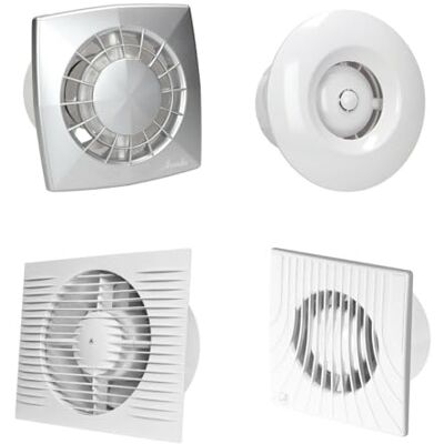 Armar Trading LTD 150 mm fläkt för badrum med fuktighetssensor och timer WA150H Armar Trading LTD 150 mm fläkt för badrum med fuktighetssensor och timer WA150H