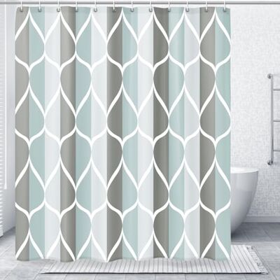 Gelbchu grått tyg duschdraperi, vattentät design och polyester, snabbtorkande, viktad fåll, duschgardiner set för badrum B 182 x H 182 cm, hållbar och tvättbar med 12 krokar Gelbchu grått tyg duschdraperi, vattentät design och polyester, snabbtorkande, viktad fåll, duschgardiner set för badrum B 182 x H 182 cm, hållbar och tvättbar med 12 krokar