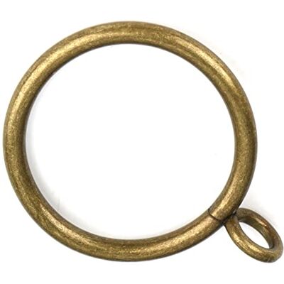 Hanitronic Antika gardinringar i mässing med öljetter för gardinstänger (set med 30 st gardinringar) (2,5 cm innerdiameter) Hanitronic Antika gardinringar i mässing med öljetter för gardinstänger (set med 30 st gardinringar) (2,5 cm innerdiameter)