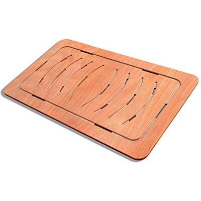 CASTELMERLINO Castelmerlin 94 Pedana Dusch i Okumé marin plywood cm 104 x 62 cm för tallrikar 120 x 80 cm CASTELMERLINO Castelmerlin 94 Pedana Dusch i Okumé marin plywood cm 104 x 62 cm för tallrikar 120 x 80 cm