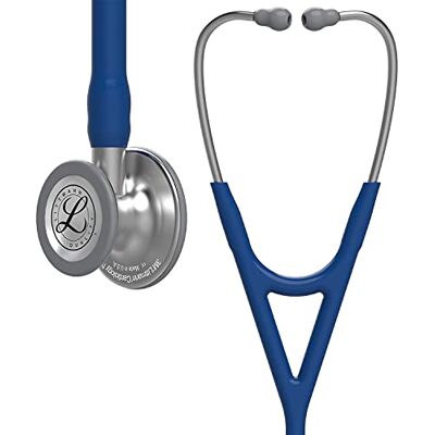 Littmann 3M Cardiology IV Diagnostikstetoskop, bröststycke med standardblank finish, mörkblå slang, stam och headset i rostfritt stål, 67,5 cm, 6154 Littmann 3M Cardiology IV Diagnostikstetoskop, bröststycke med standardblank finish, mörkblå slang, stam och headset i rostfritt stål, 67,5 cm, 6154