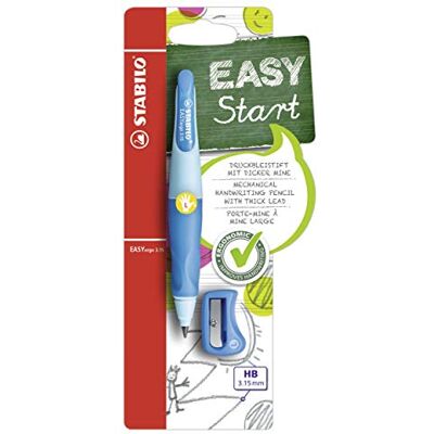 STABILO Easy Ergo X vänsterhänt mekanisk penna 3,15 mm ljusblå/blå STABILO Easy Ergo X vänsterhänt mekanisk penna 3,15 mm ljusblå/blå