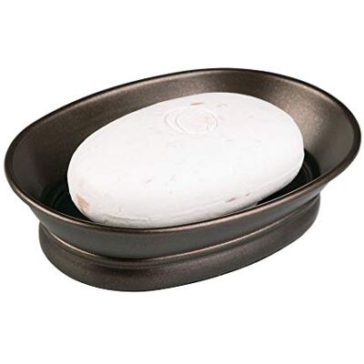 InterDesign York tvålkopp för bänkskivan, metall, tvålhållare för badrum, dusch, tvättställ, legerat stål, brons, 87 x 5,5 x 1,4 cm InterDesign York tvålkopp för bänkskivan, metall, tvålhållare för badrum, dusch, tvättställ, legerat stål, brons, 87 x 5,5 x 1,4 cm