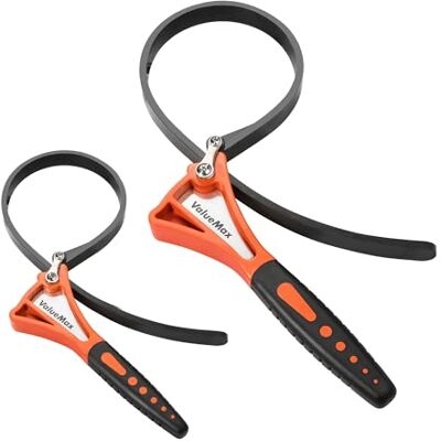 ValueMax Set med 2 gummibandsnycklar för oljefilter Max oljefilternyckel, spänning 2 000N, remmar 460 och 630 mm, VVS-reparationer duschhuvud kran ValueMax Set med 2 gummibandsnycklar för oljefilter Max oljefilternyckel, spänning 2 000N, remmar 460 och 630 mm, VVS-reparationer duschhuvud kran