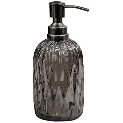 nu steel nu stål Glacier samling glas med svart finish metalltrim påfyllningsbar flytande tvåldispenser pumpflaska för badrum sminkbord håller lotion, handsprit – rök, bärnstensguld nu steel nu stål Glacier samling glas med svart finish metalltrim påfyllningsbar flytande tvåldispenser pumpflaska för badrum sminkbord håller lotion, handsprit – rök, bärnstensguld