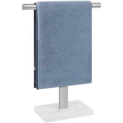 BathAce T-formad handdukshängare, badrum med marmorbas, 304 rostfritt stålhållare, fristående handdukshängare, för badrum och kök (40 cm, borstad) BathAce T-formad handdukshängare, badrum med marmorbas, 304 rostfritt stålhållare, fristående handdukshängare, för badrum och kök (40 cm, borstad)