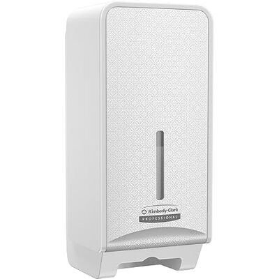 K-C Professional Kimberly-Clark Professional ICON-dispenser för ett ark toalettpapper 53949 med vit panel i mosaikdesign; 1 dispenser och panel per kartong K-C Professional Kimberly-Clark Professional ICON-dispenser för ett ark toalettpapper 53949 med vit panel i mosaikdesign; 1 dispenser och panel per kartong