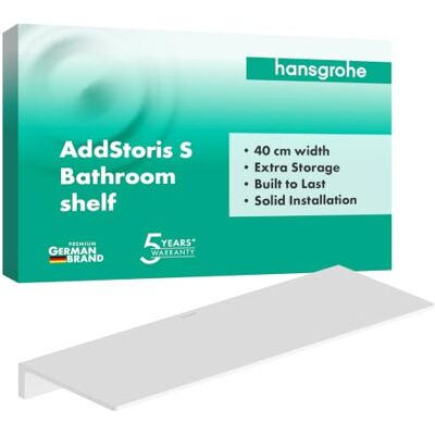 Hansgrohe AddStoris S – duschhylla, duschhylla, badrumshylla, hylla för tvättställ, badrumstillbehör, matt vit, 41794700 Hansgrohe AddStoris S – duschhylla, duschhylla, badrumshylla, hylla för tvättställ, badrumstillbehör, matt vit, 41794700
