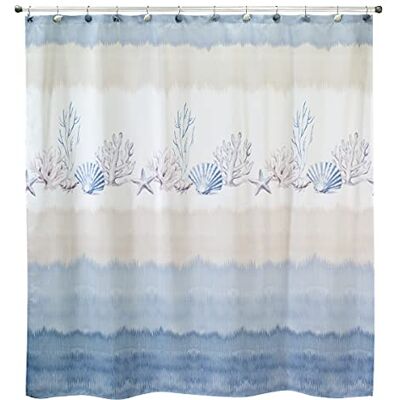 Avanti Linens Avanti sängkläder duschdraperi, kustinspirerad badrumsdekor (abstrakt kustsamling) Avanti Linens Avanti sängkläder duschdraperi, kustinspirerad badrumsdekor (abstrakt kustsamling)